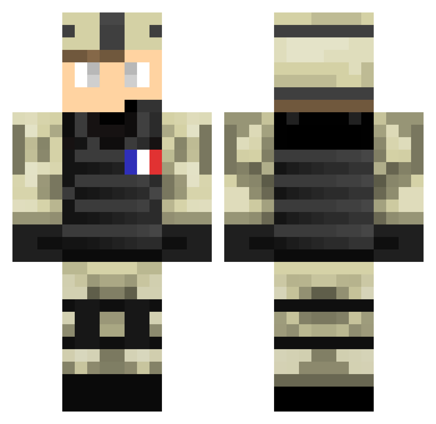 Dryko3775 Minecraft skin, front and back view