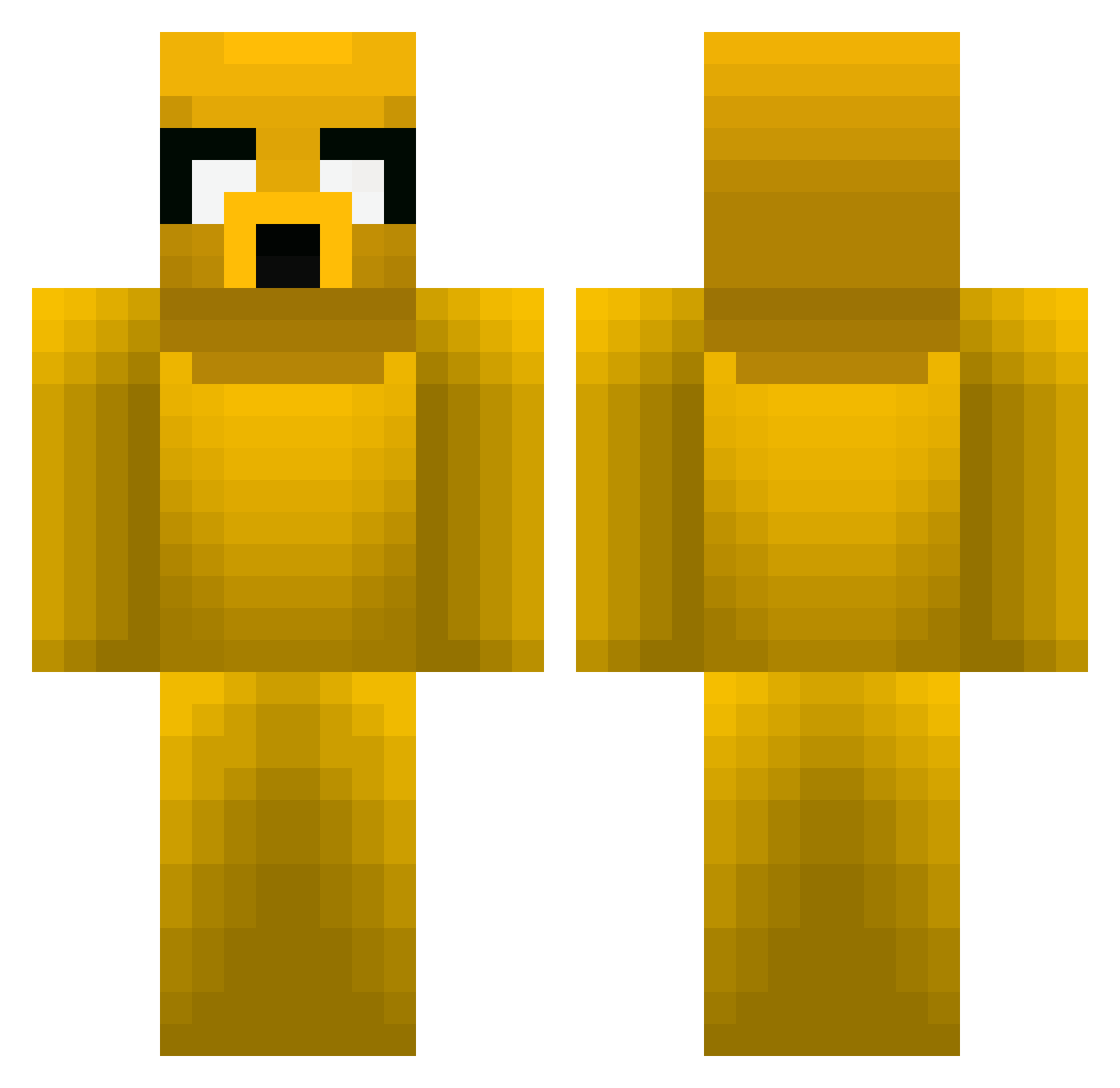 Venaticen Minecraft skin, front and back view