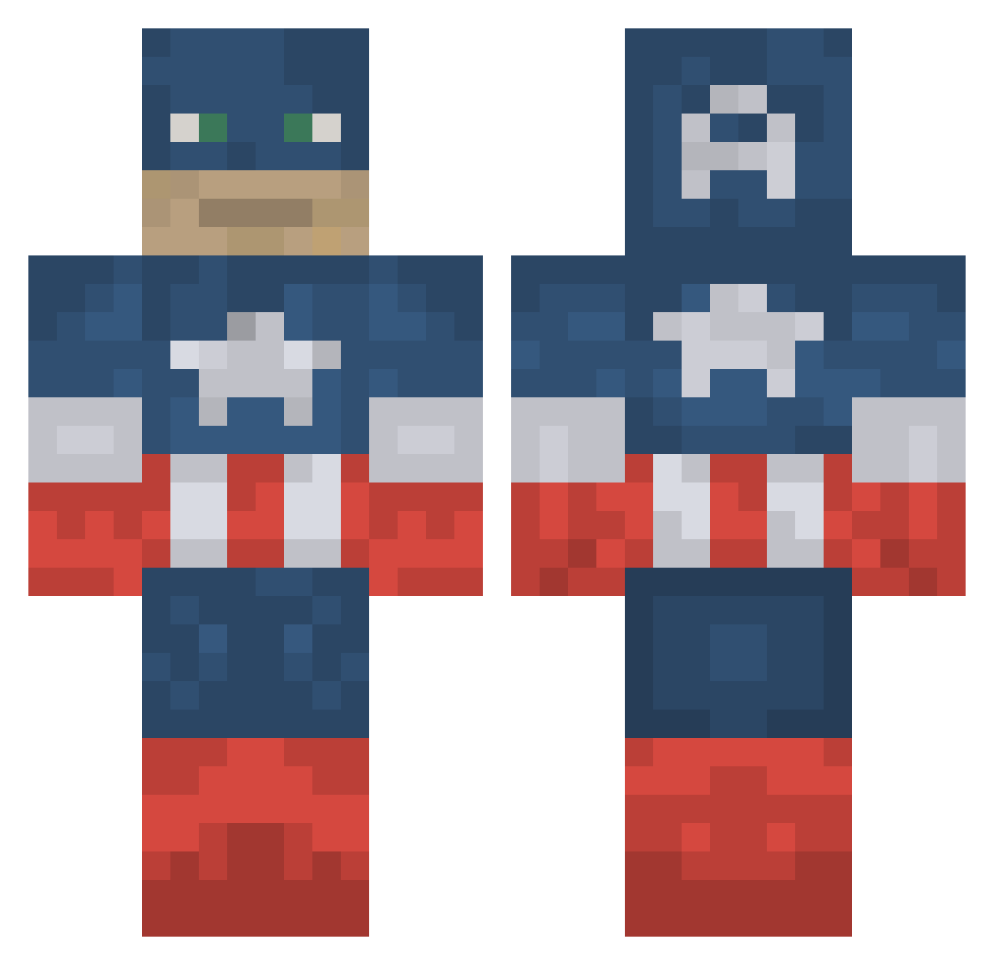 Barong Minecraft skin, front and back view