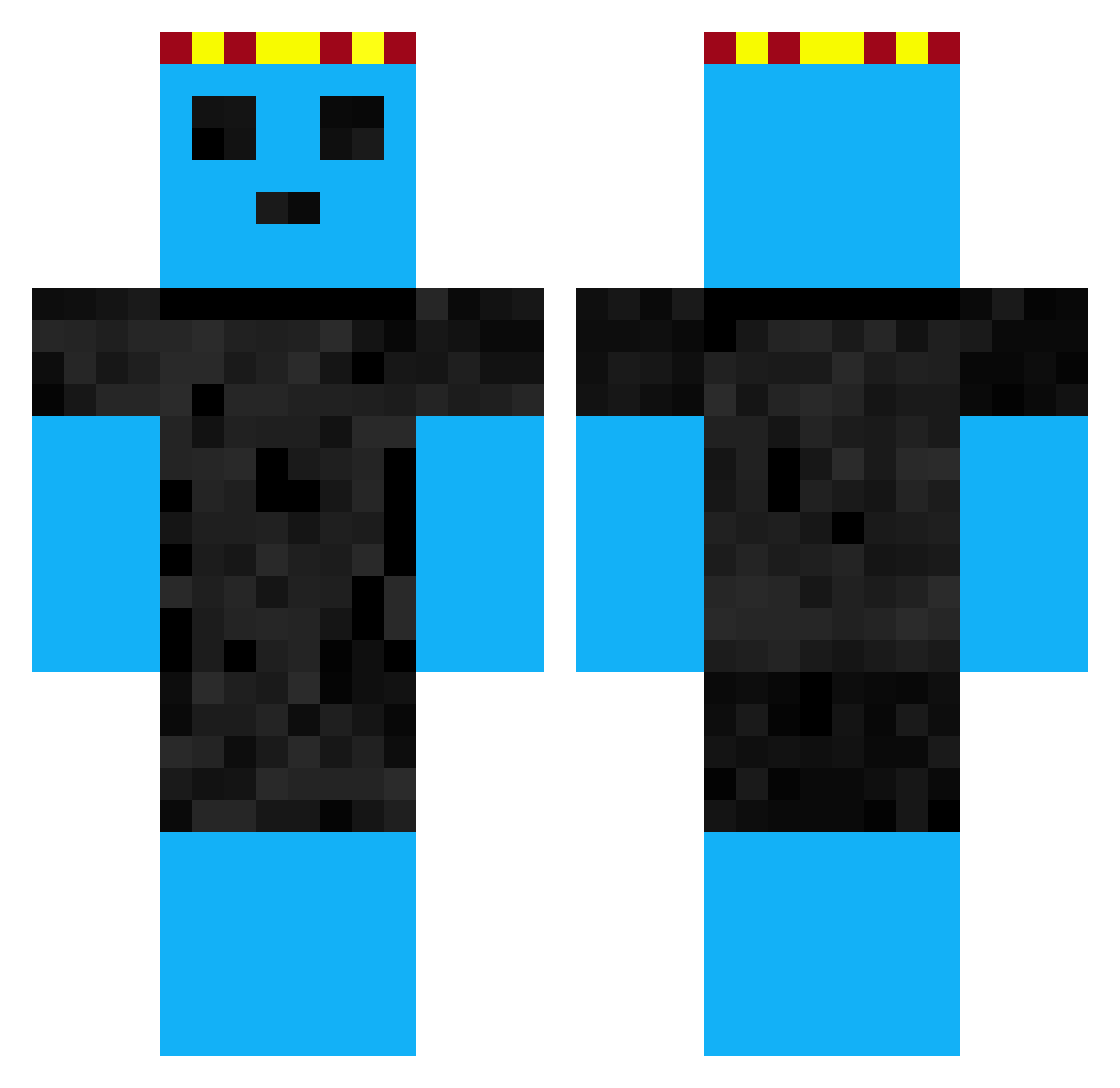 Icenic_ Minecraft skin, front and back view