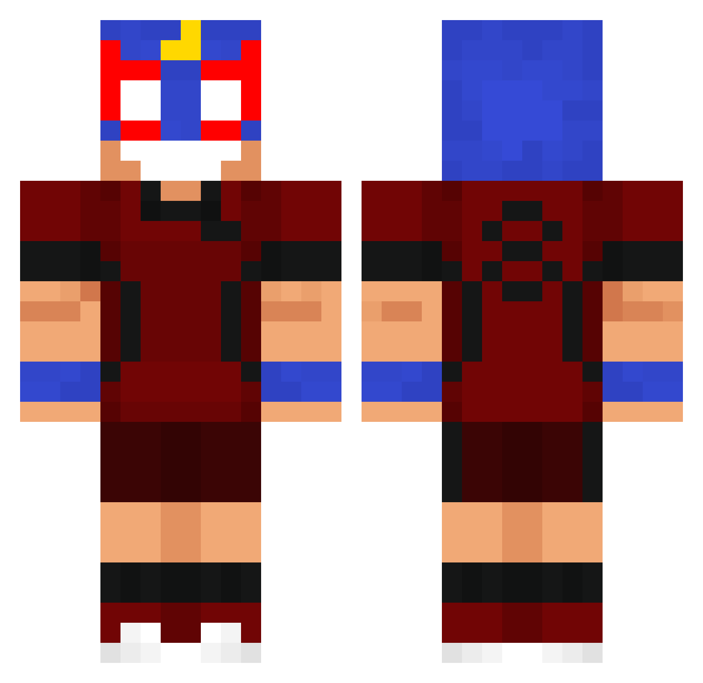 ChuchOcho Minecraft skin, front and back view