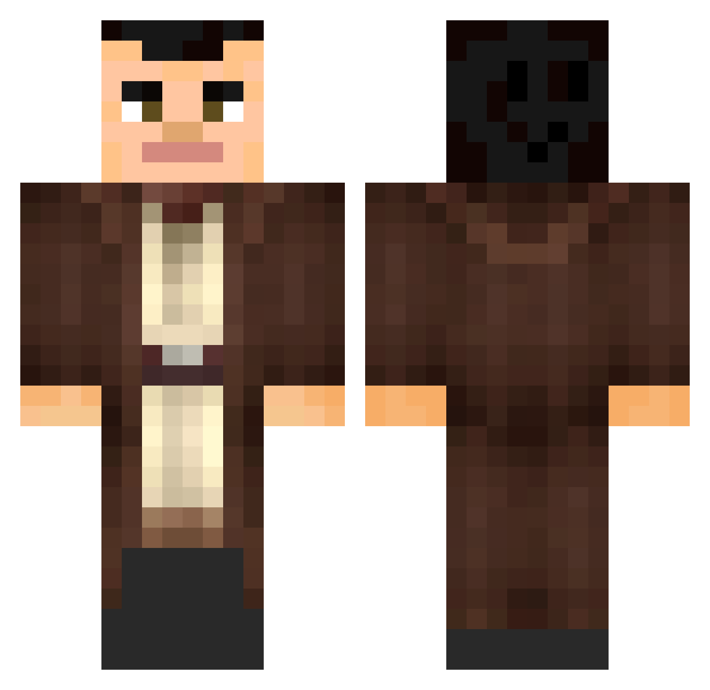 The_Crafter42 Minecraft skin, front and back view