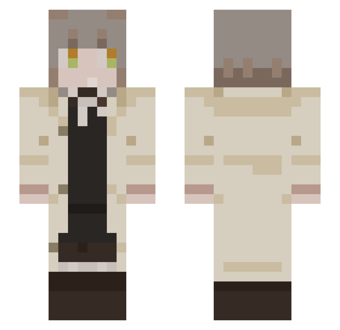 8Sanek8 Minecraft skin, front and back view