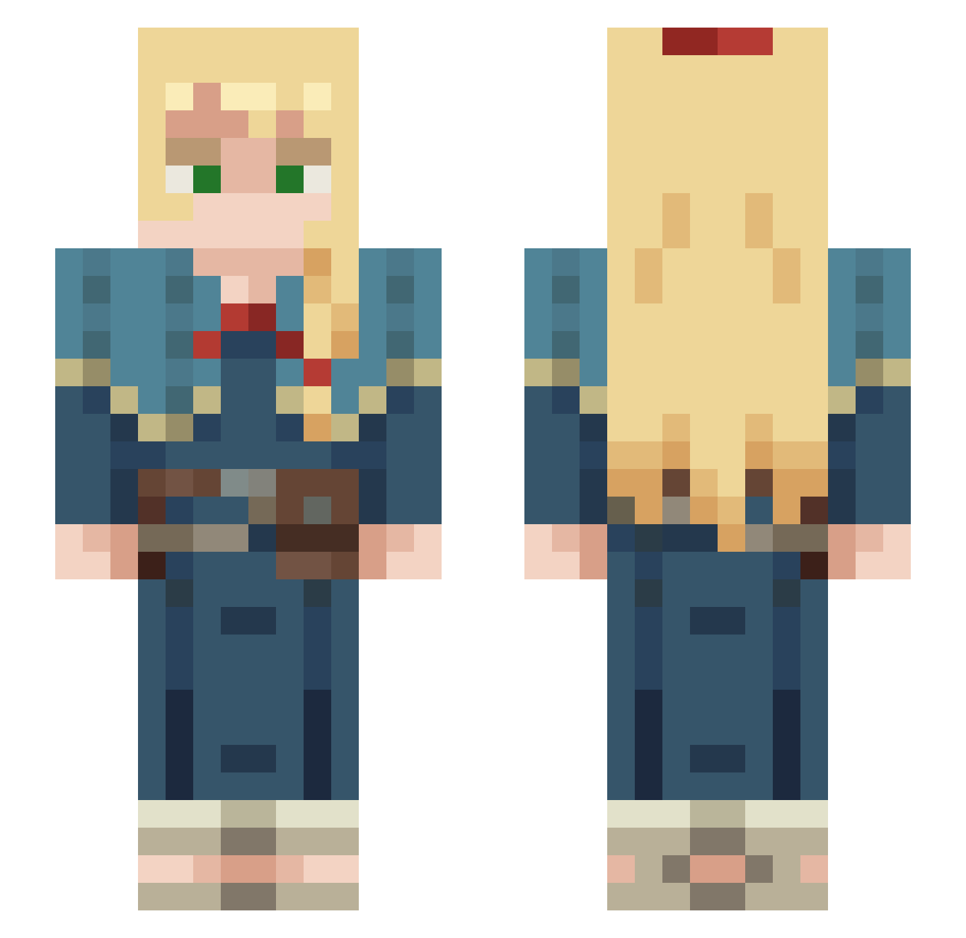 violet_cosmoss Minecraft skin, front and back view