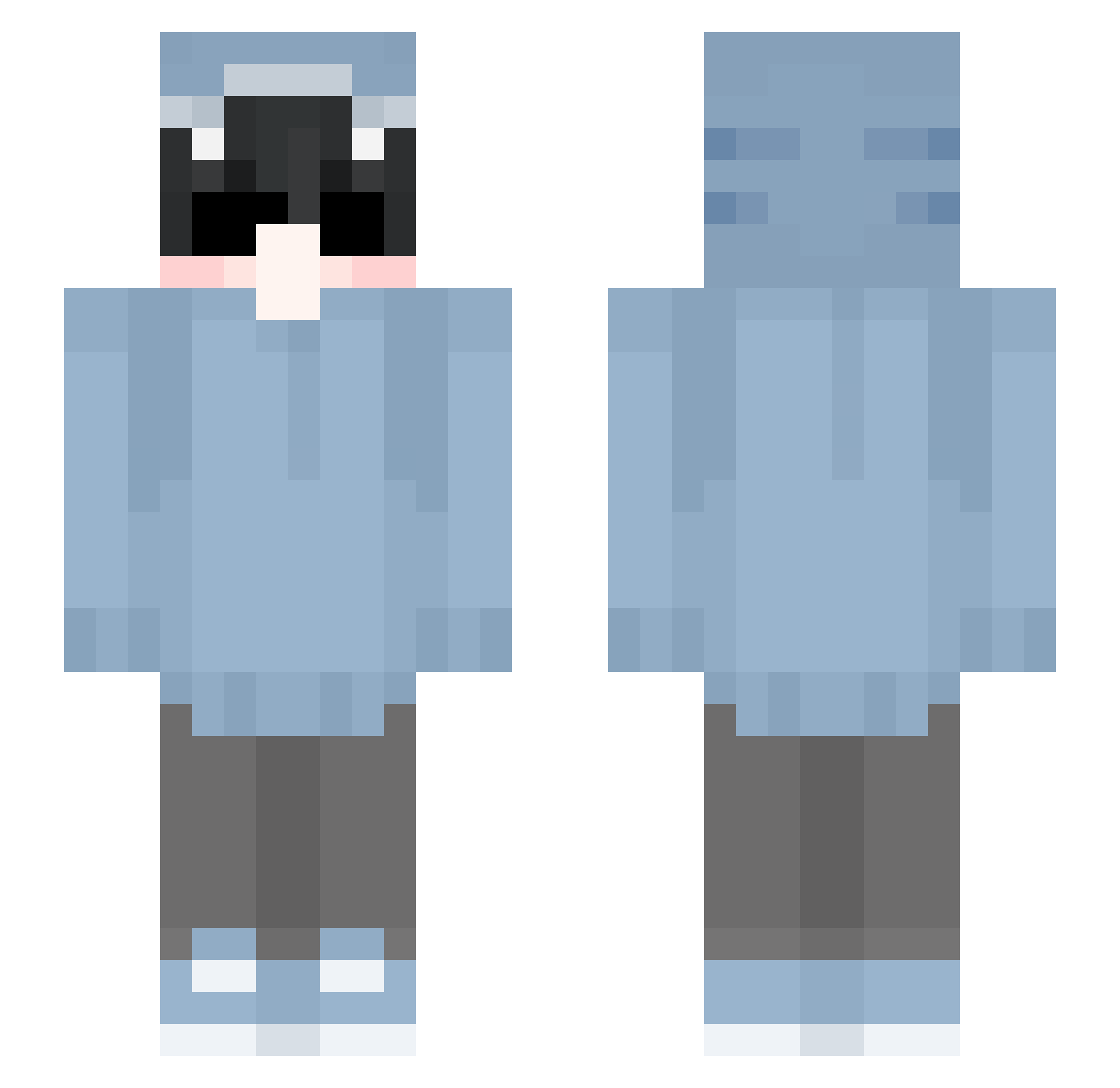 logitives Minecraft skin, front and back view