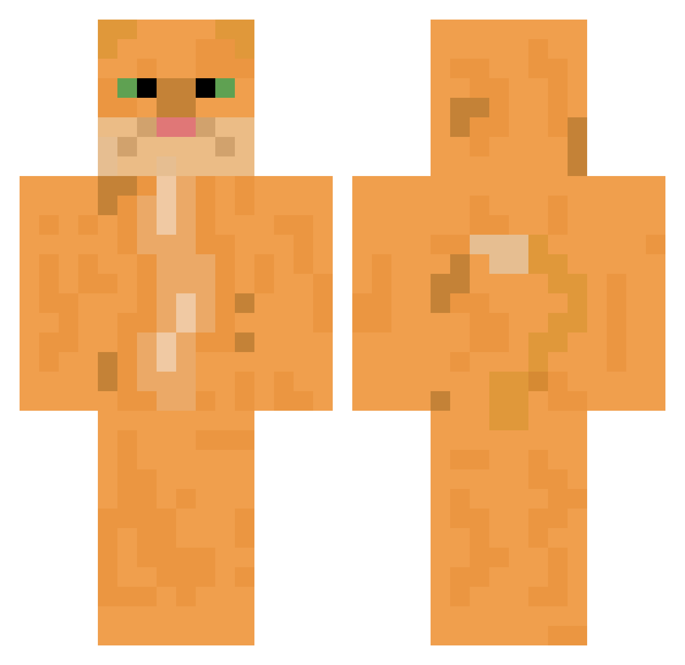 pyzodrun Minecraft skin, front and back view