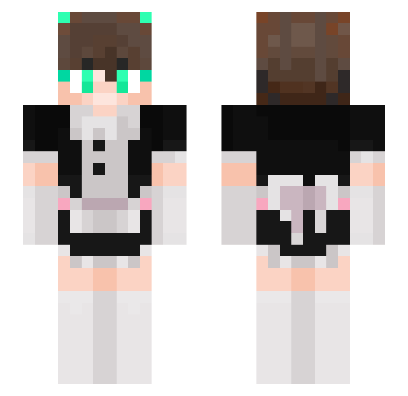 KUNAMC_02 Minecraft skin, front and back view