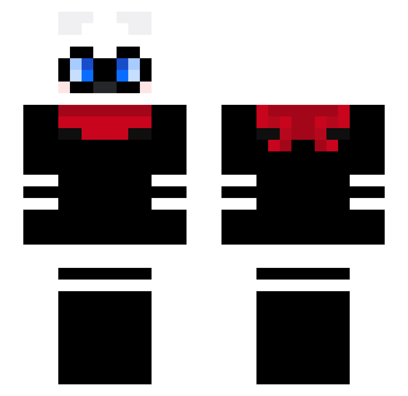 jimdod10 Minecraft skin, front and back view