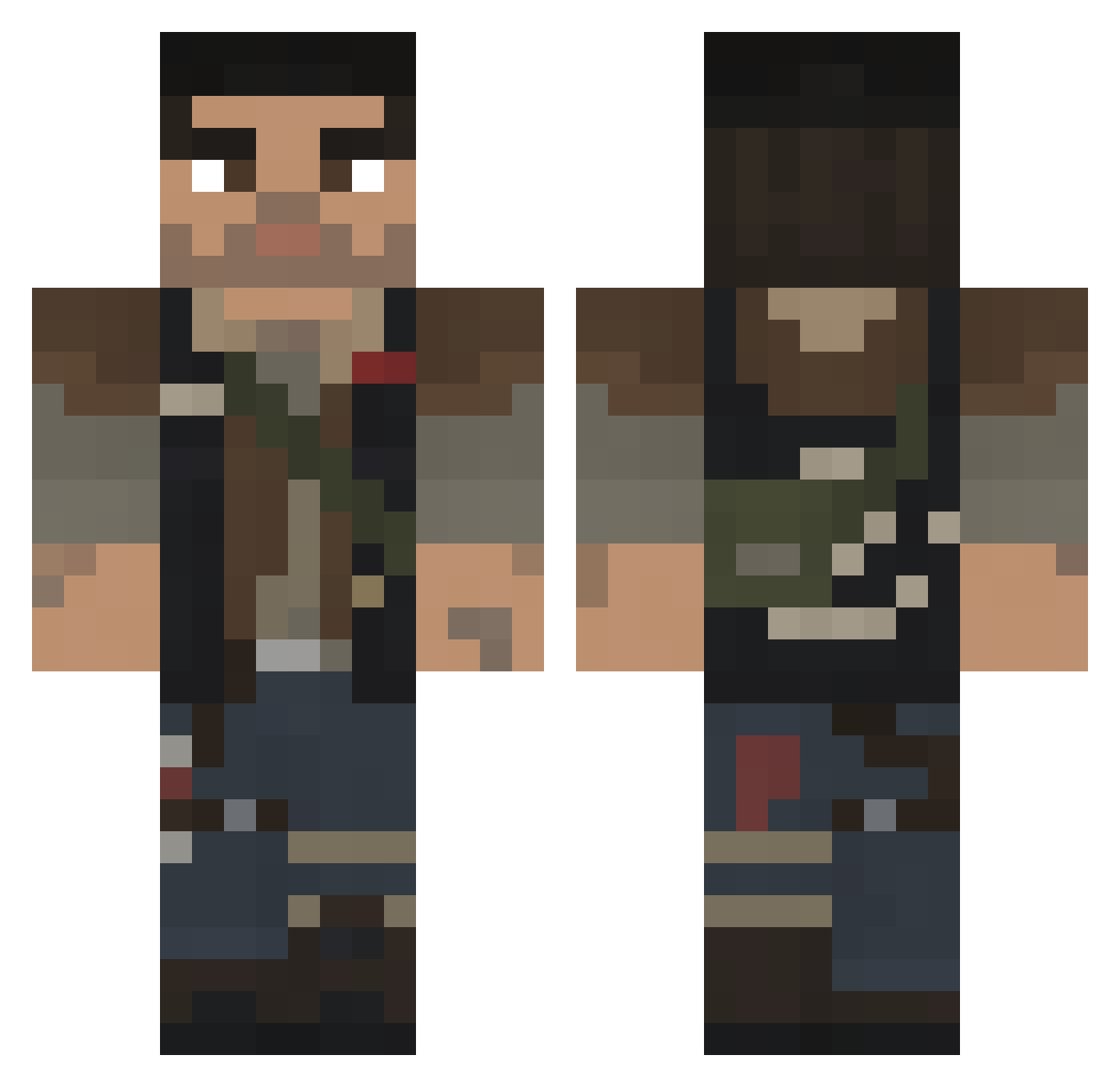 Sir_Pantsalot Minecraft skin, front and back view