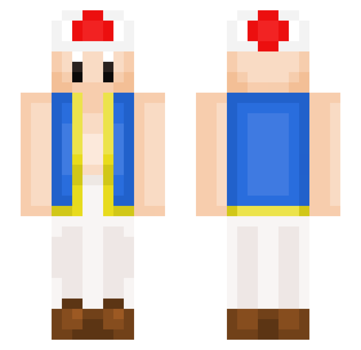 jemoederstinkt Minecraft skin, front and back view
