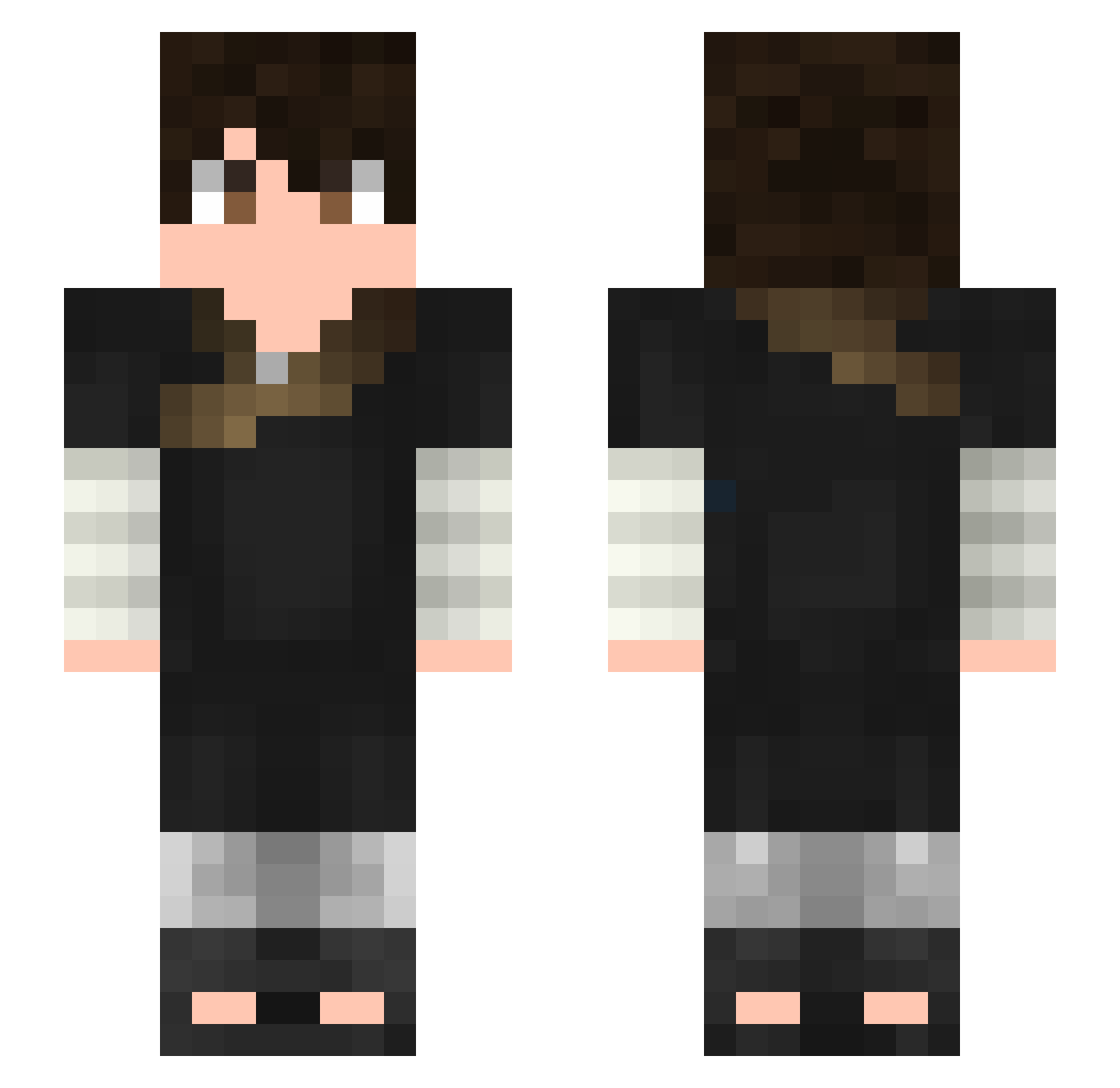 ripyourdoor Minecraft skin, front and back view