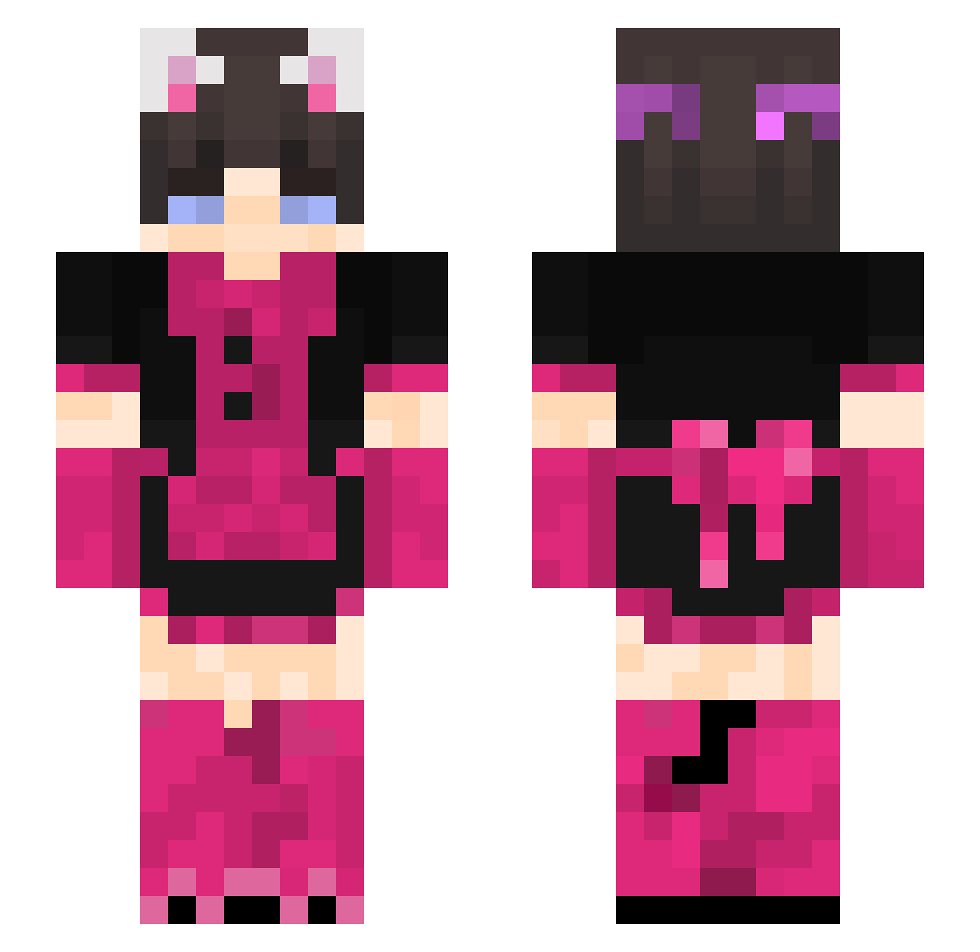 DragYou Minecraft skin, front and back view