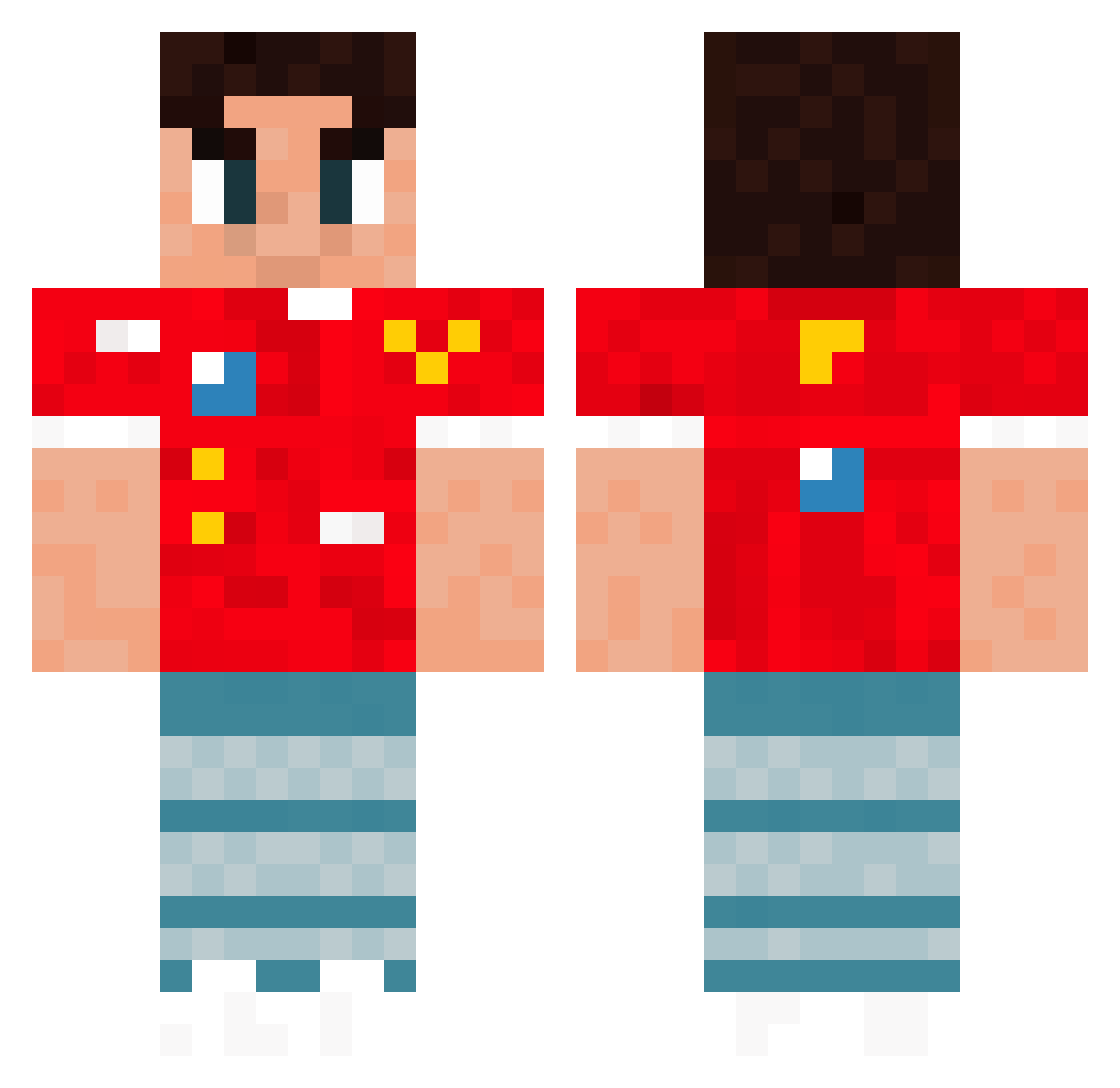 Giul23 Minecraft skin, front and back view