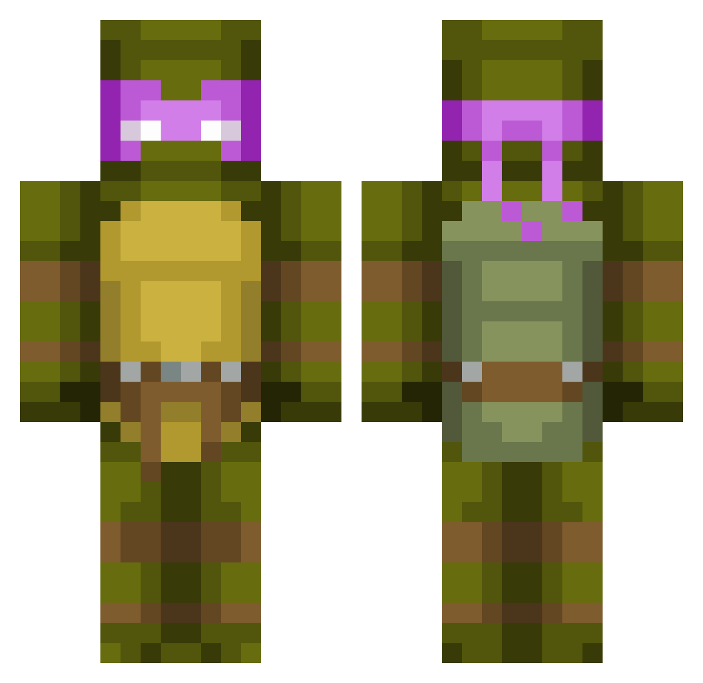 _Rqnk Minecraft skin, front and back view