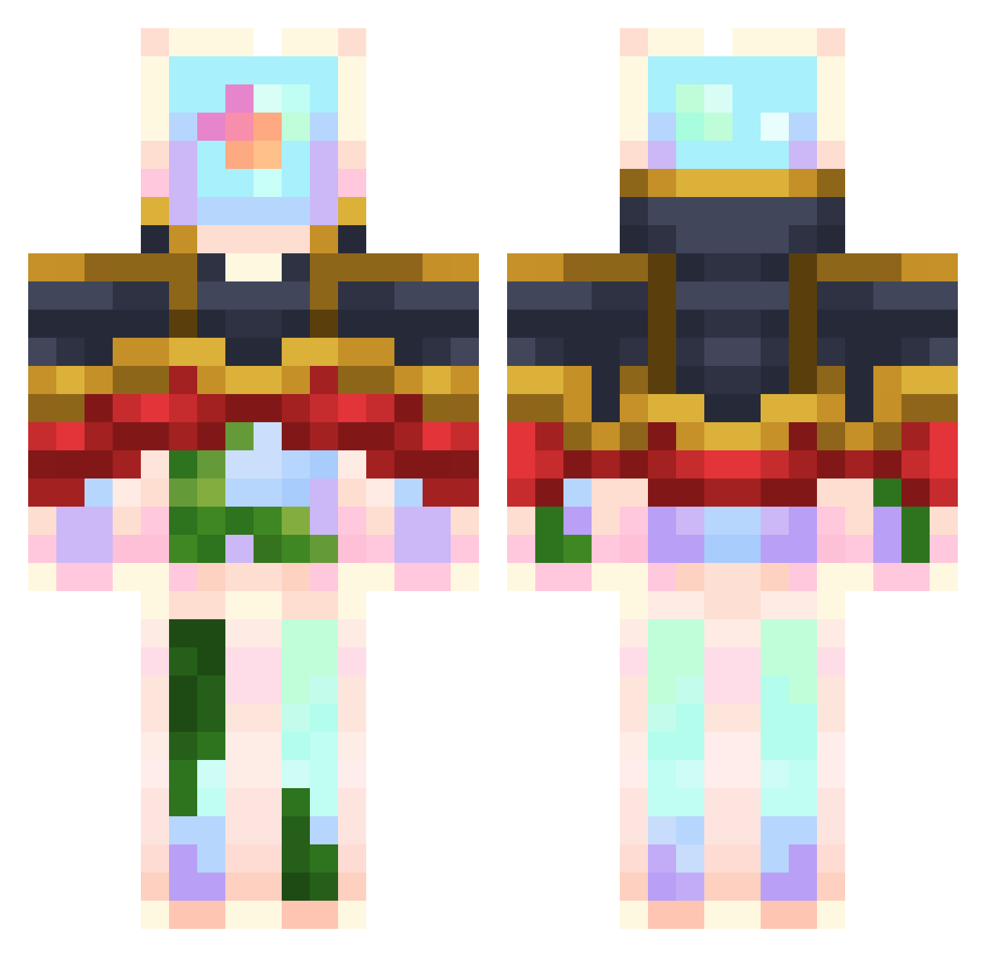Caspierogi Minecraft skin, front and back view
