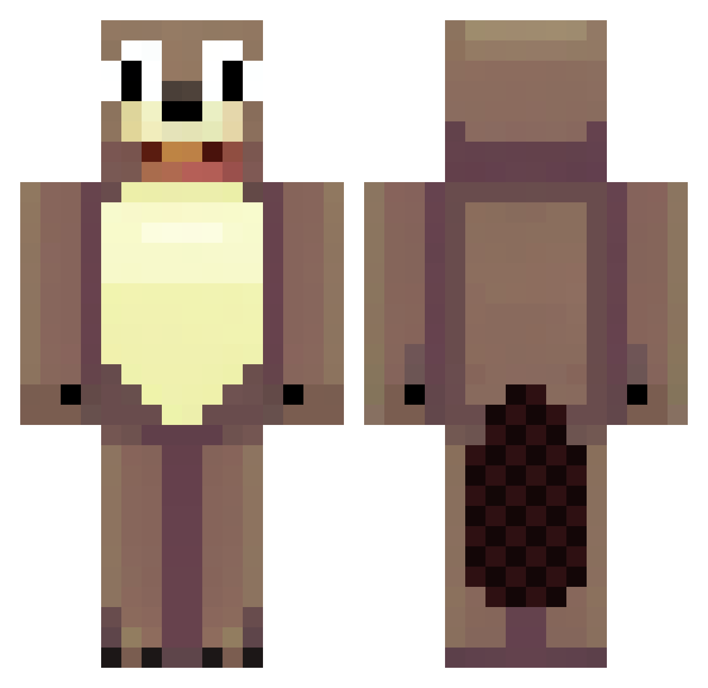 Semiauto_man Minecraft skin, front and back view