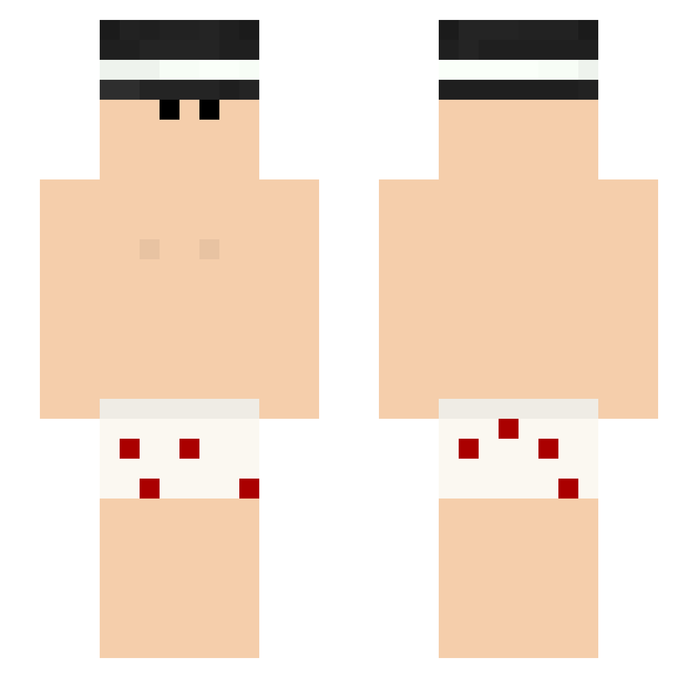 iHype Minecraft skin, front and back view