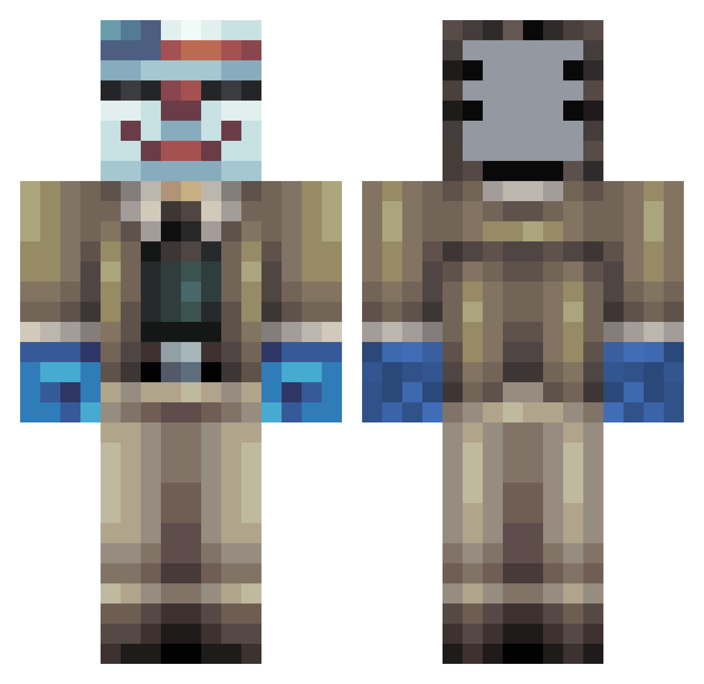 Whyit1224 Minecraft skin, front and back view
