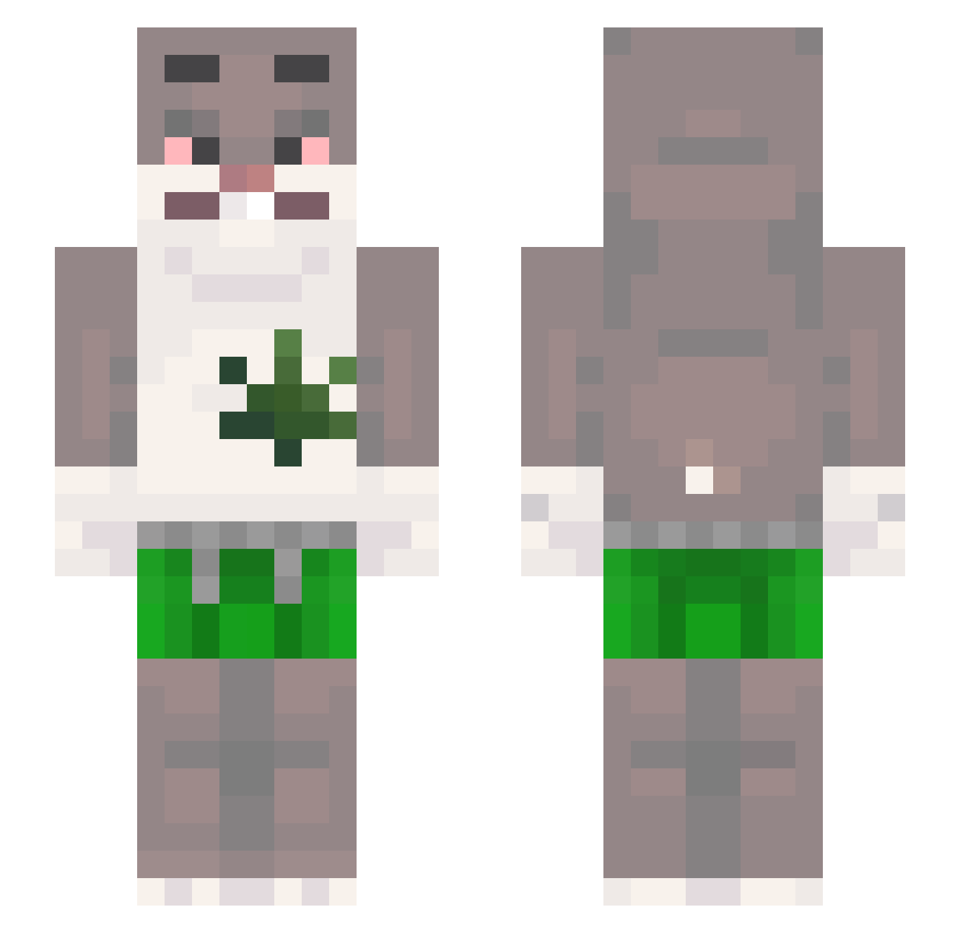 YahBoiElijah Minecraft skin, front and back view