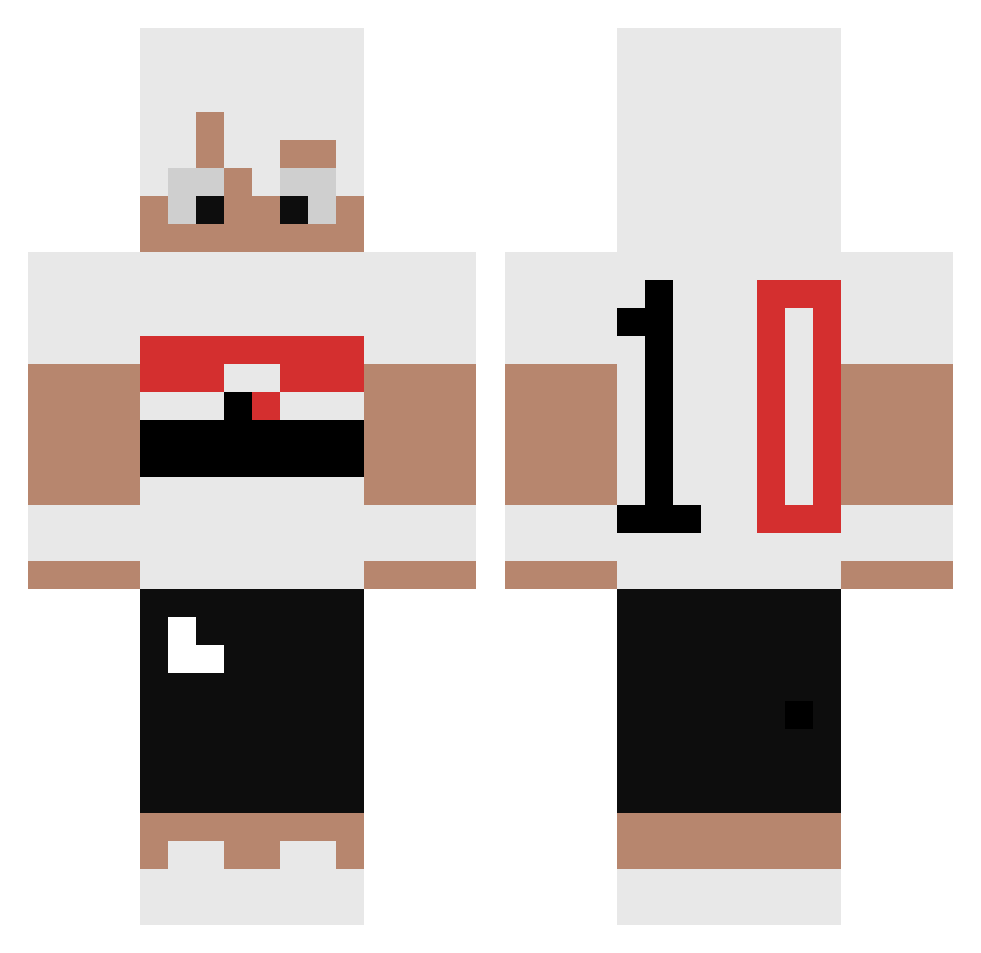 BIEL467 Minecraft skin, front and back view