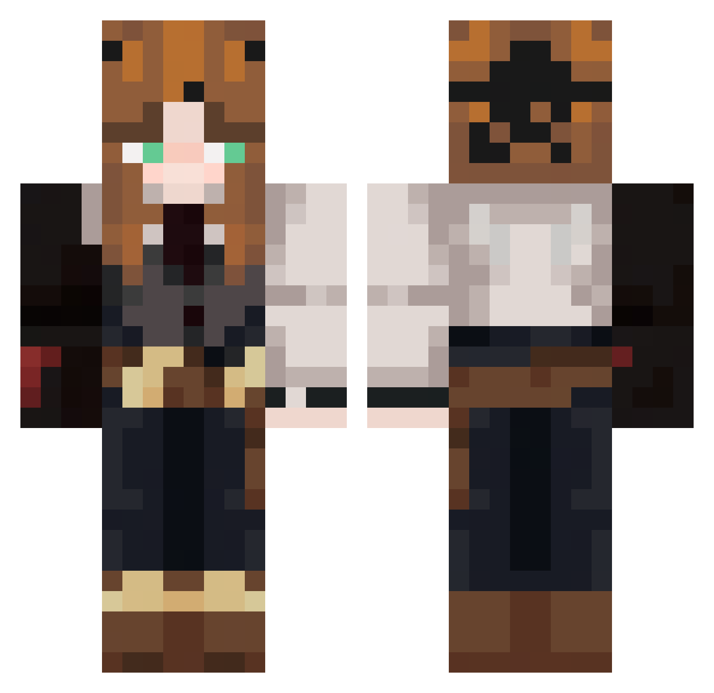 itzPauline Minecraft skin, front and back view