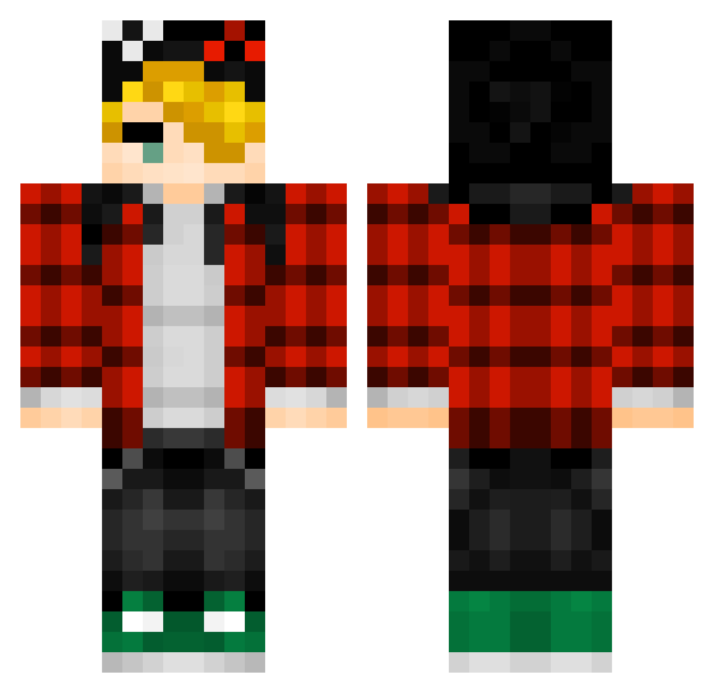 KreekCraft Minecraft skin, front and back view