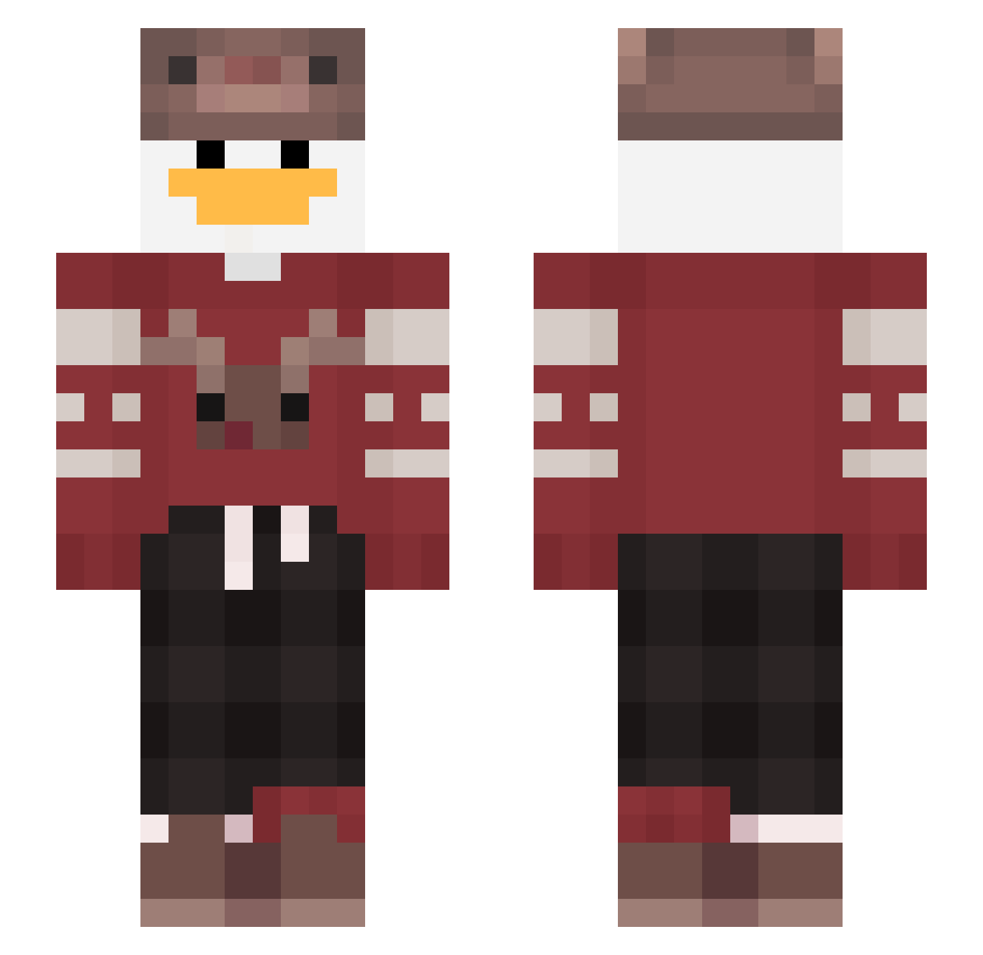 STAFE_MRX Minecraft skin, front and back view