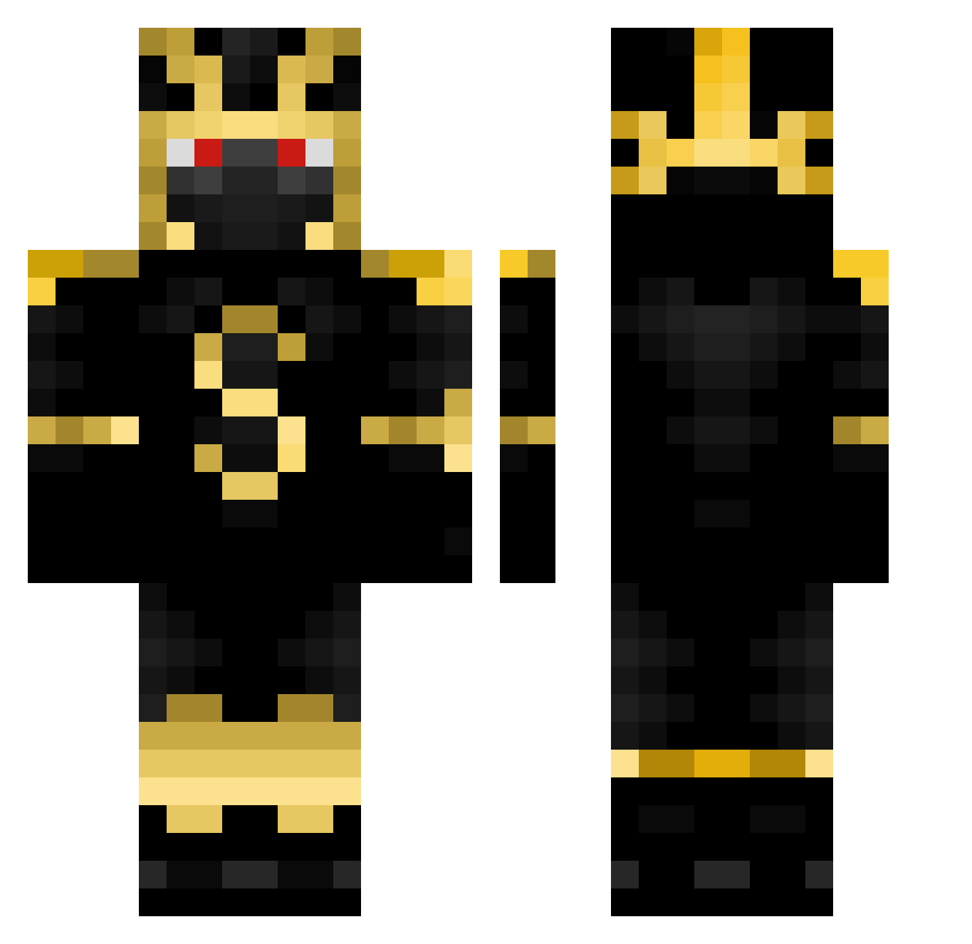 TreezyW Minecraft skin, front and back view