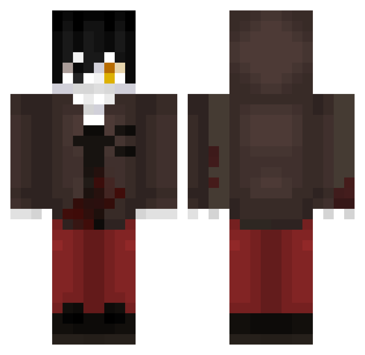 _Effexor_ Minecraft skin, front and back view