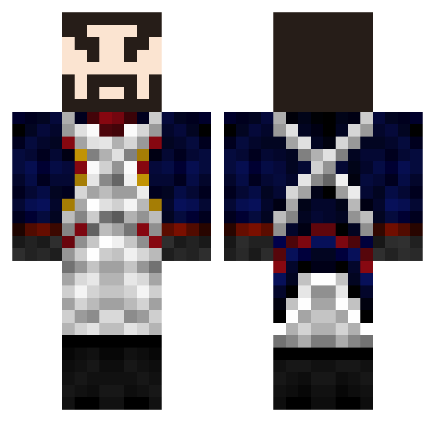 CI_Enigma Minecraft skin, front and back view