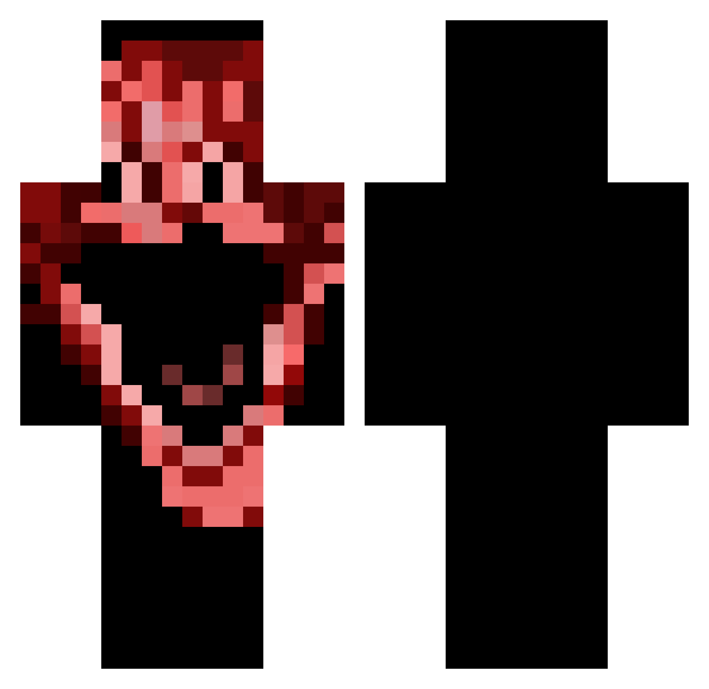 frankishq Minecraft skin, front and back view