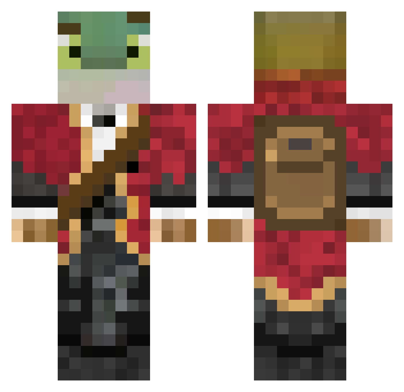 Dragon_Zay Minecraft skin, front and back view