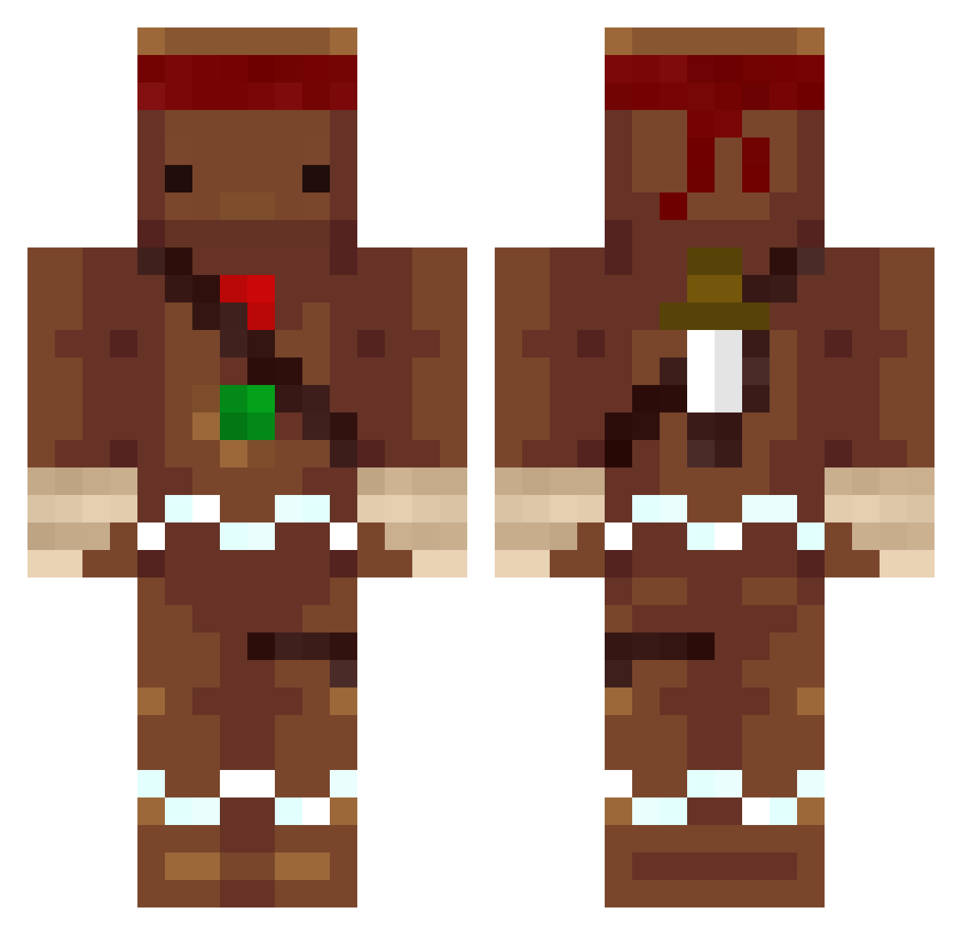 LaughingHyena50 Minecraft skin, front and back view