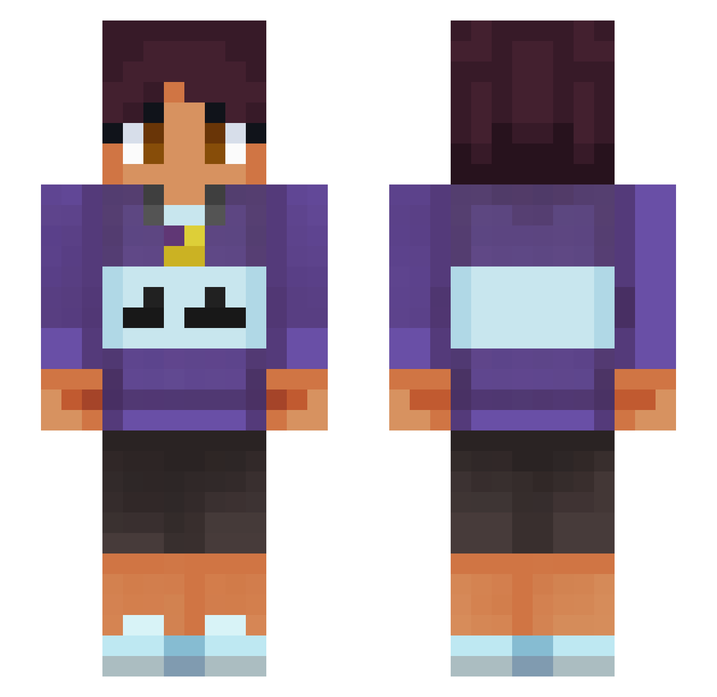 _Mosya_ Minecraft skin, front and back view