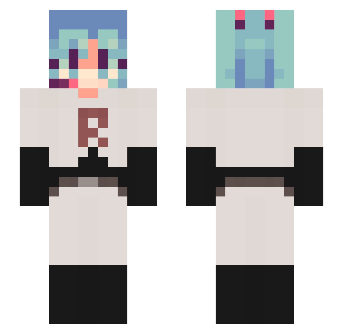 koiaqyu Minecraft skin, front and back view