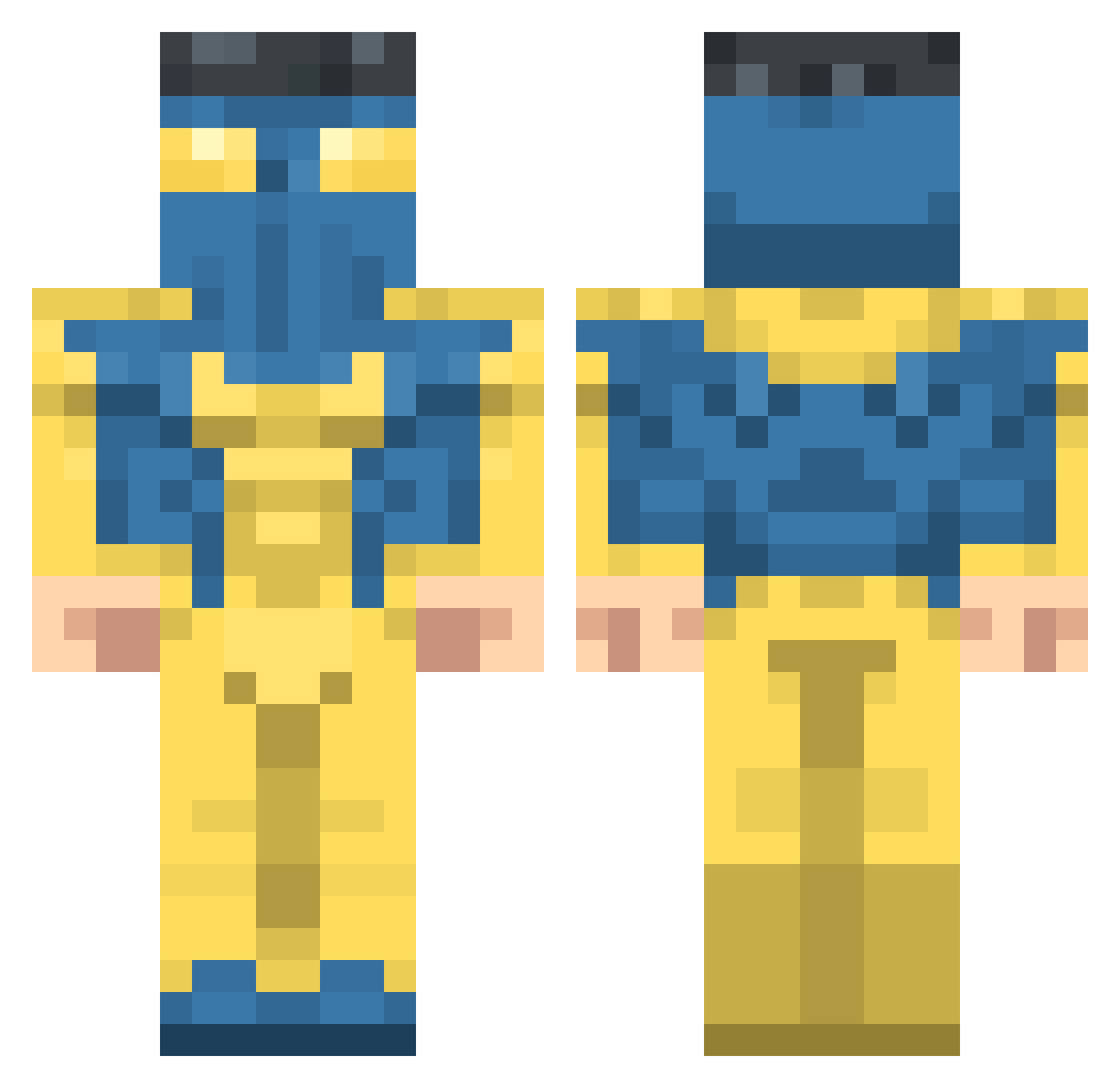 ClancyFarmington Minecraft skin, front and back view