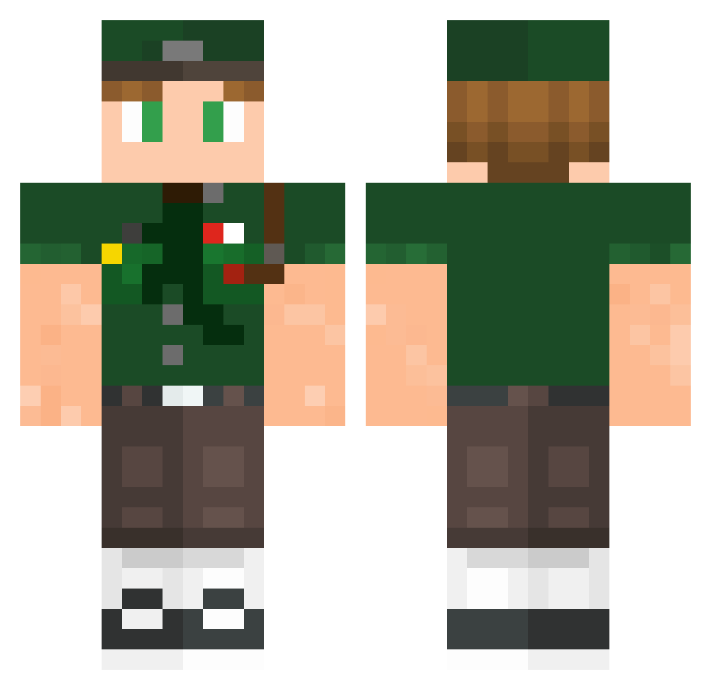 _Nirv Minecraft skin, front and back view
