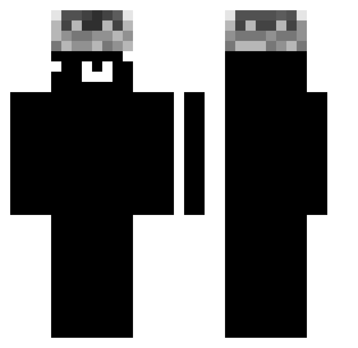 Hex_fx Minecraft skin, front and back view
