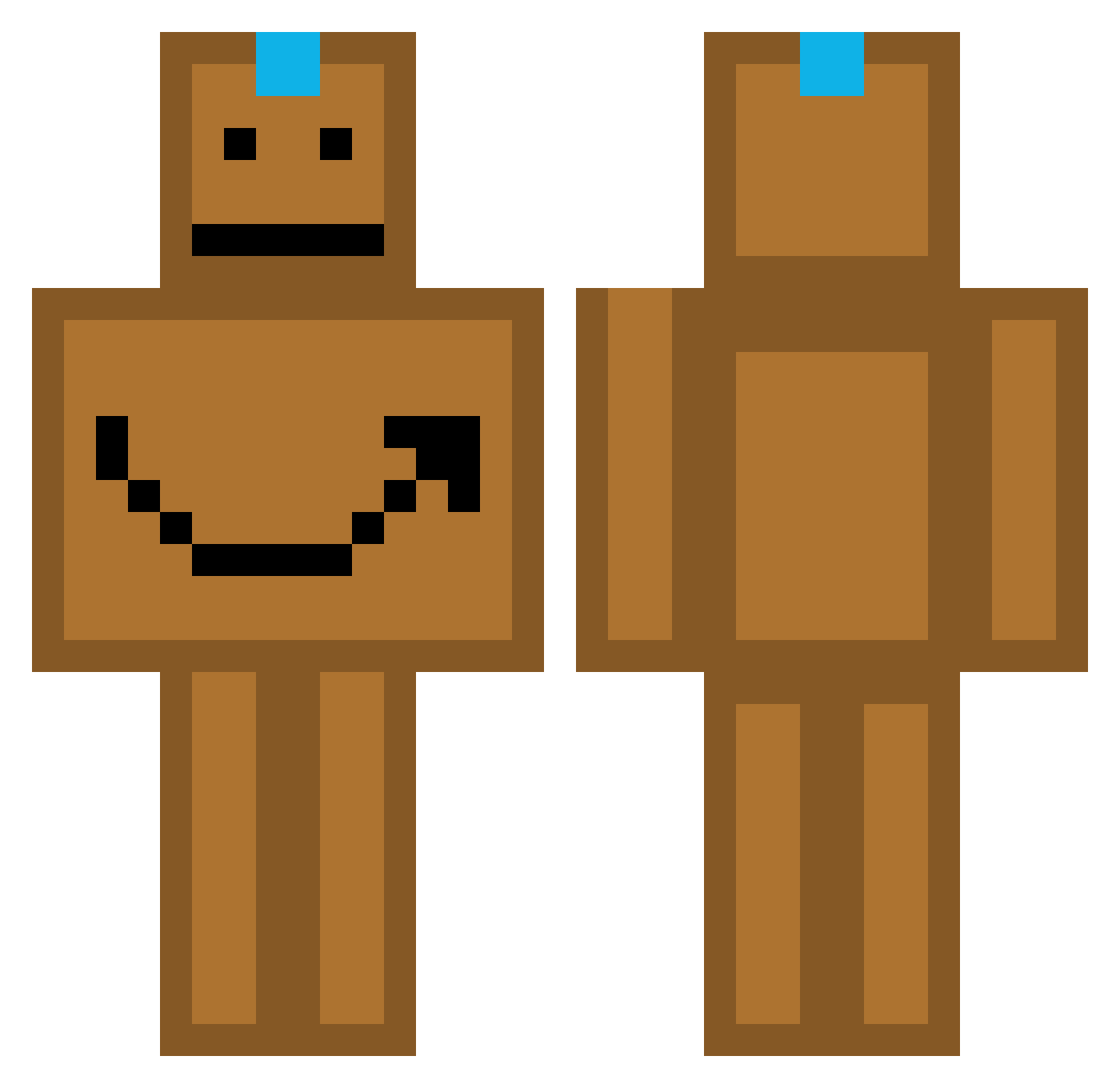 Poloxs14 Minecraft skin, front and back view