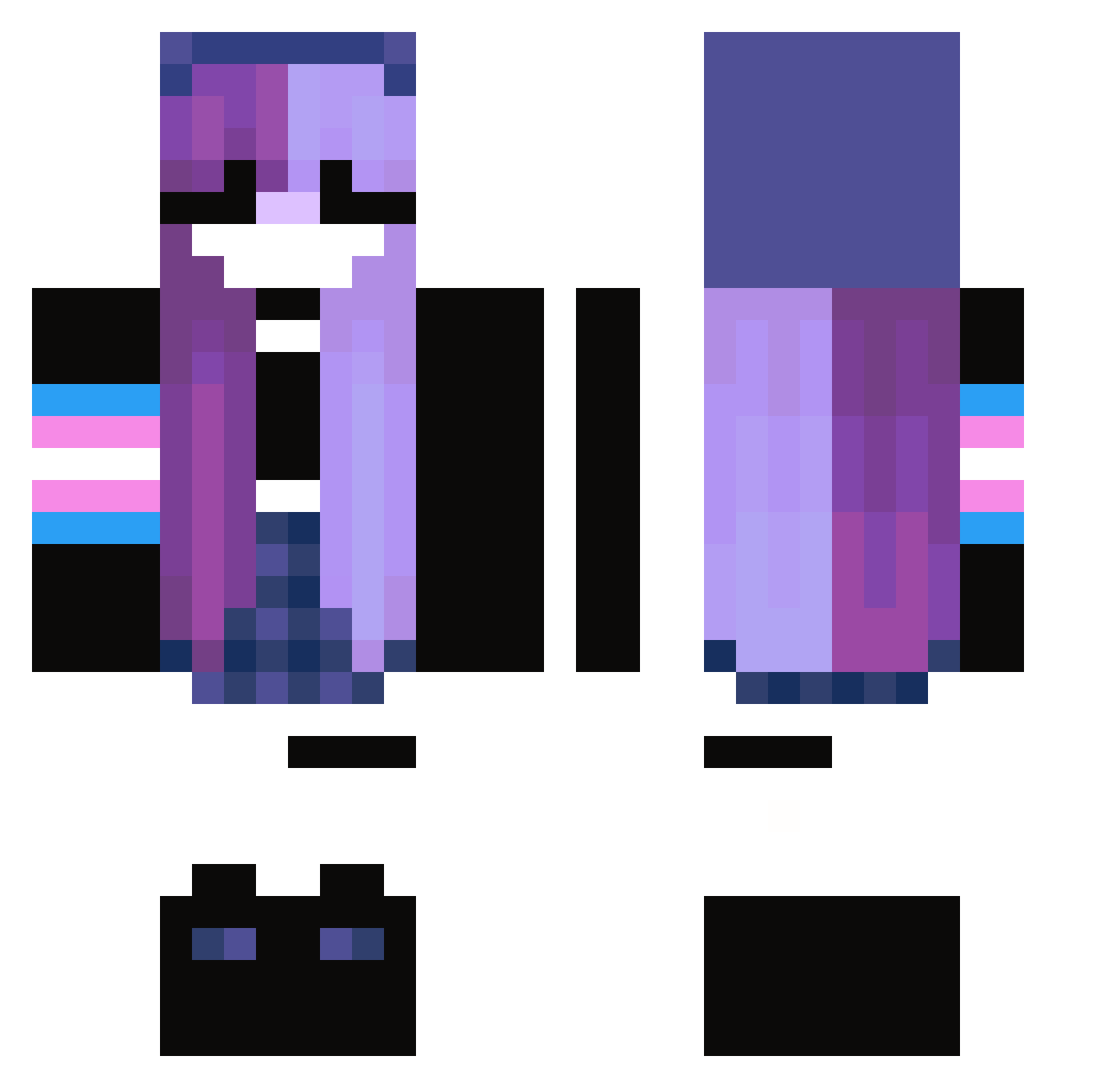 RPXGlobal Minecraft skin, front and back view