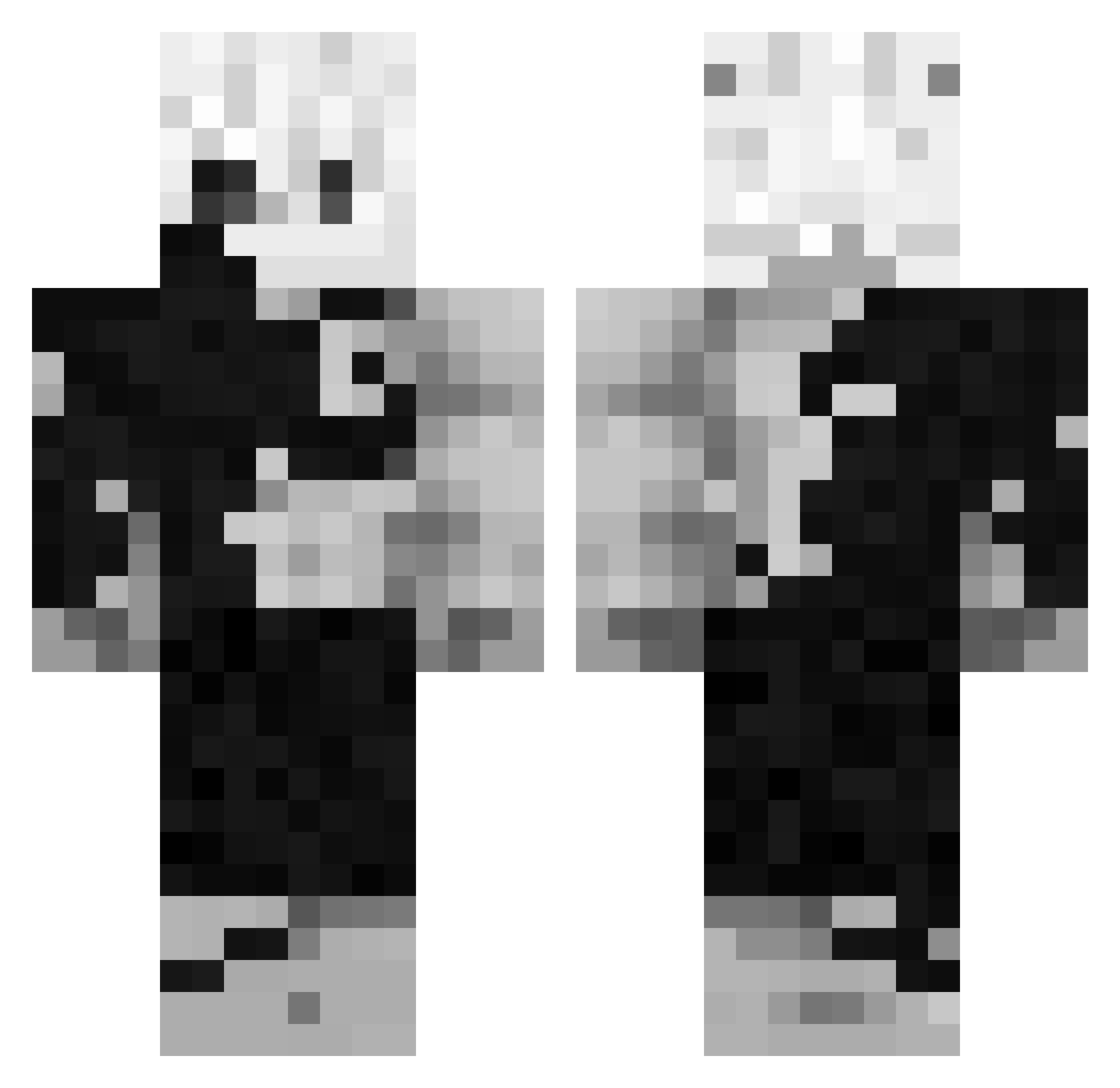 ZombiAsesinoYT Minecraft skin, front and back view