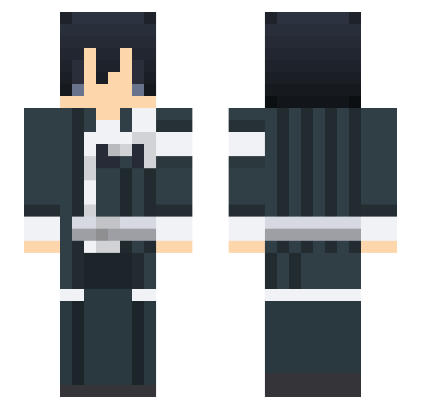 Abreid Minecraft skin, front and back view