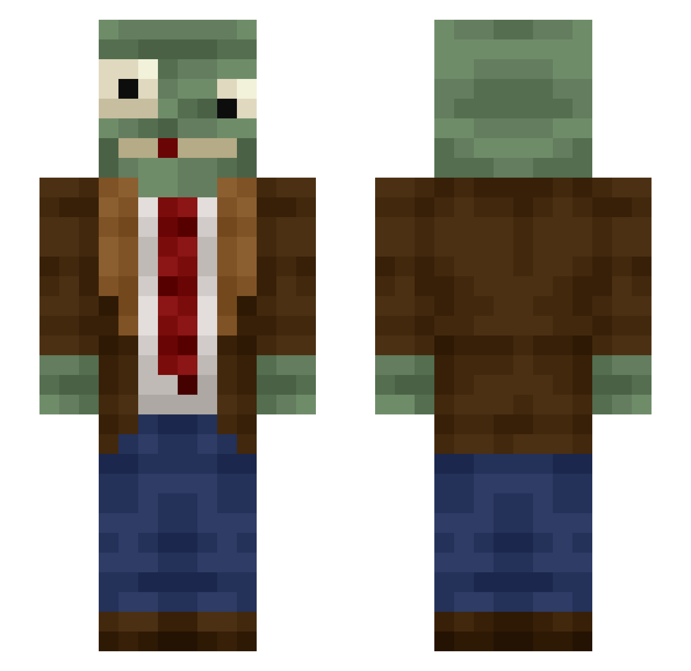 sokoloco123 Minecraft skin, front and back view