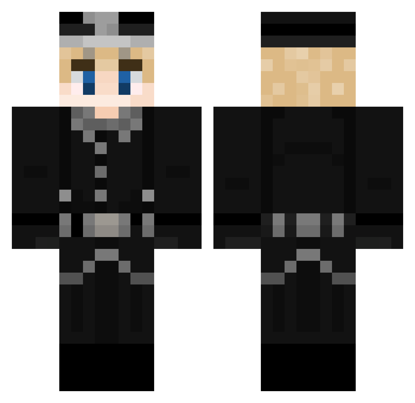 bepis665 Minecraft skin, front and back view
