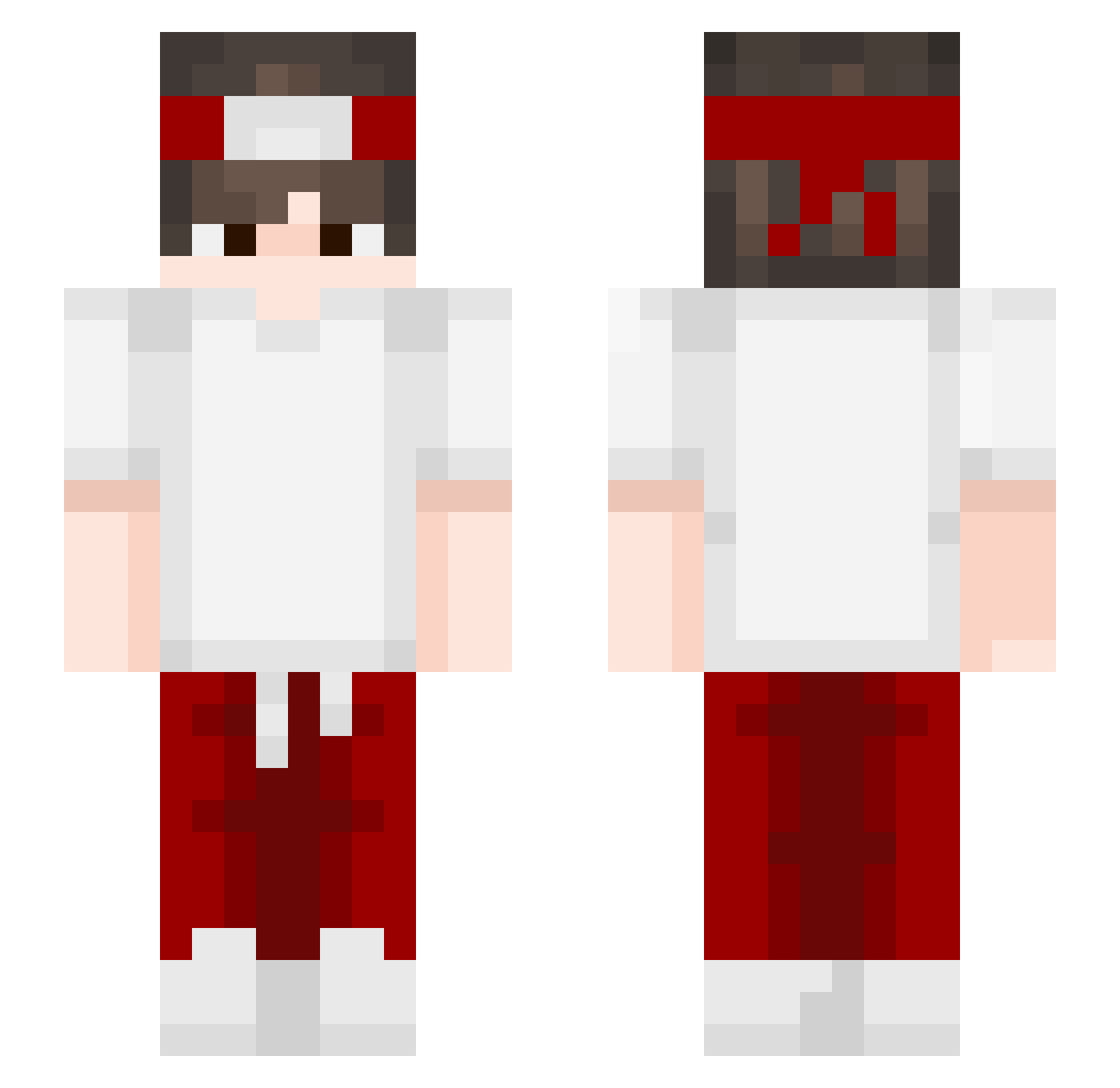 zMarkitos Minecraft skin, front and back view