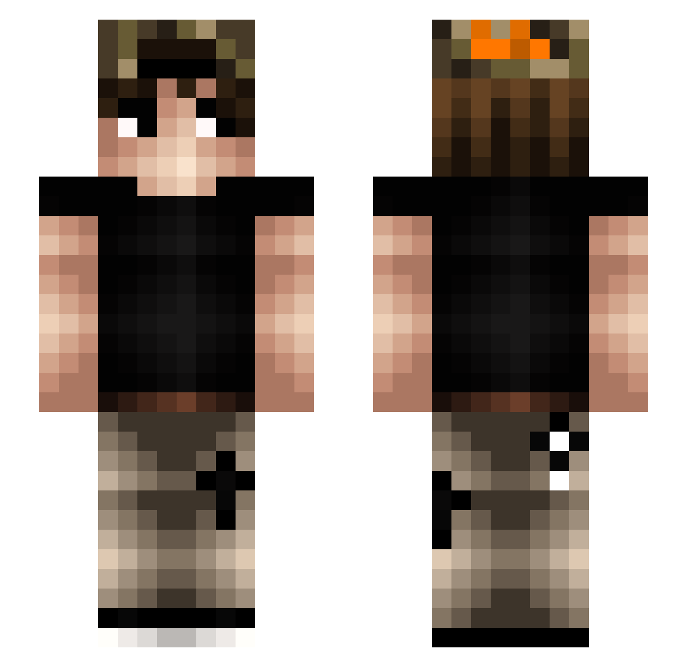 Quand_ Minecraft skin, front and back view