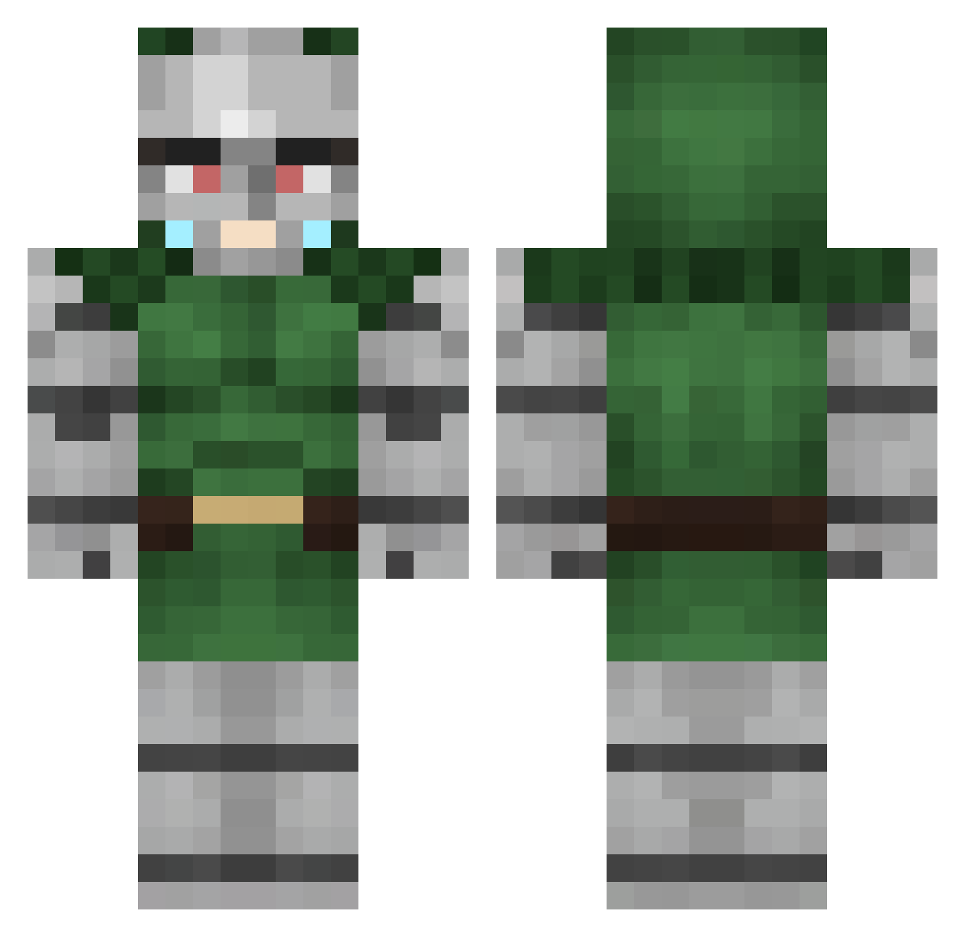 xDoritosGamerx Minecraft skin, front and back view