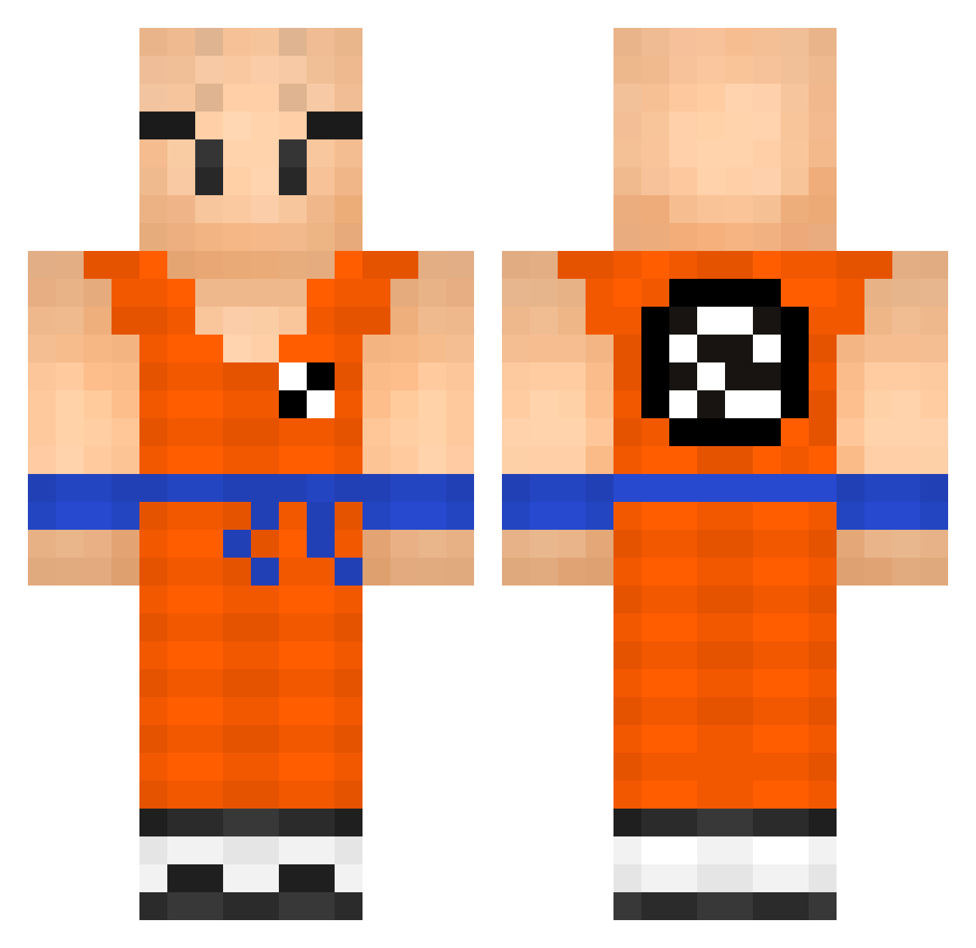 TheTaren Minecraft skin, front and back view