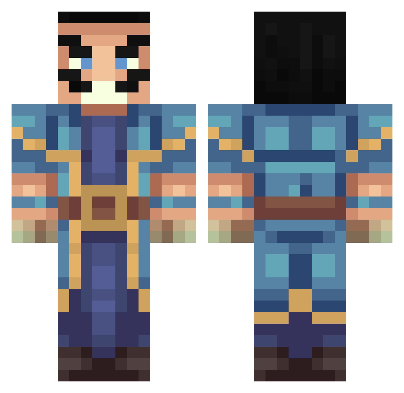 Icymice2 Minecraft skin, front and back view