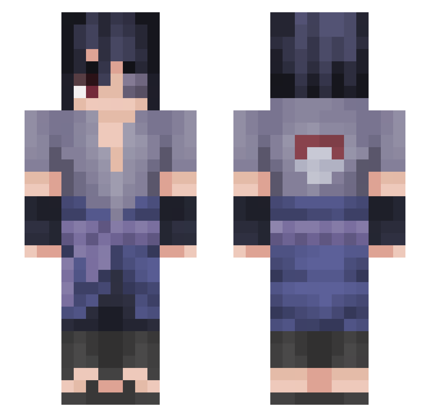 BoByTheDev Minecraft skin, front and back view